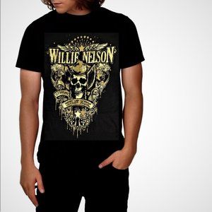 Willie Nelson Genuine Outlow Music country rock Official T-Shirt M NWT